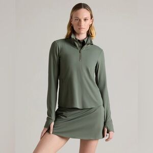 Rhône Course to Court 1/4 Zip UPF 50+ Olive Shadow Green XL
